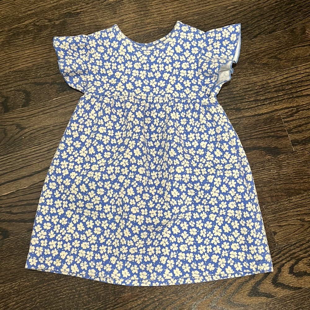 Zara Blue and White Floral Kids Casual Dress